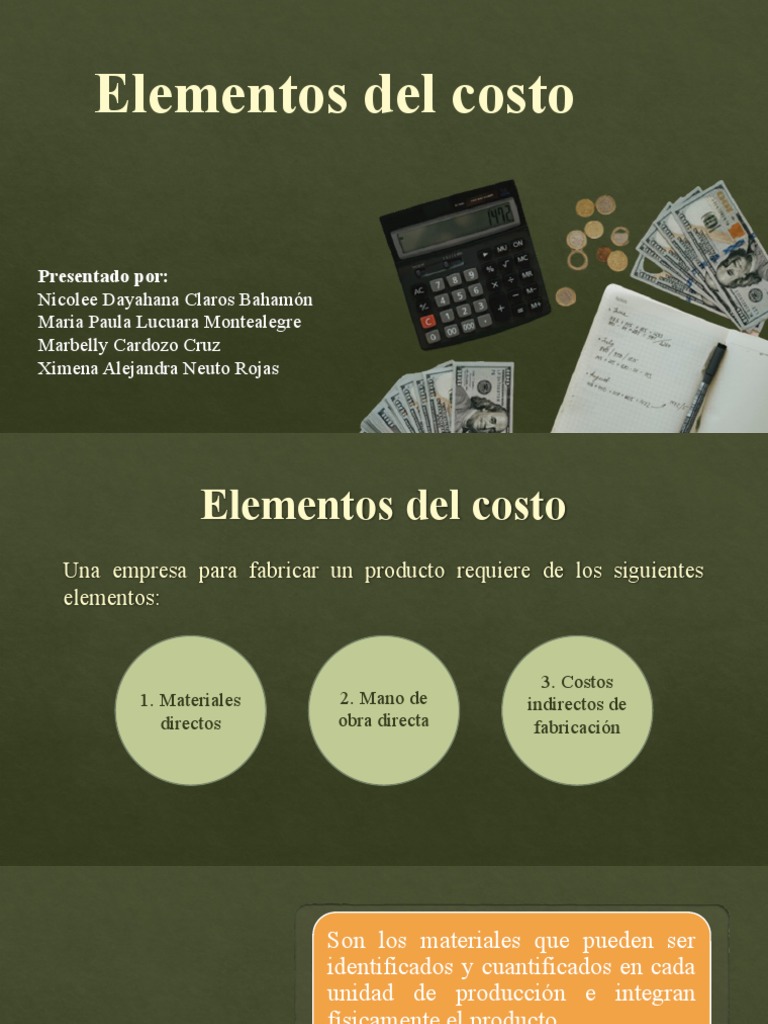 Exposición - Elementos Del Costo | PDF | Costo | Business