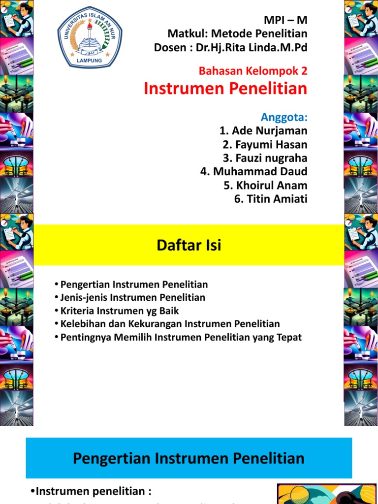 Instrumen Penelitian: Definisi dan Jenis | PDF