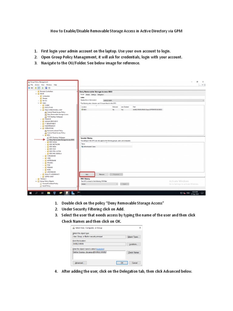 Enable or Disable Removable Storage Access PDF
