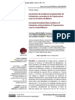 Incremento de La Incidencia Intradomiciliar de Triatominos y Prevalencia de Trypanosoma Cruzi en El Centro de México PDF