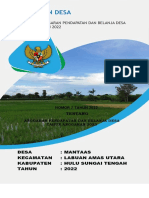 DRAF Peraturan PEMBAKAL No. 8 TTG Penjabaran Perubahan APB Desa 2022