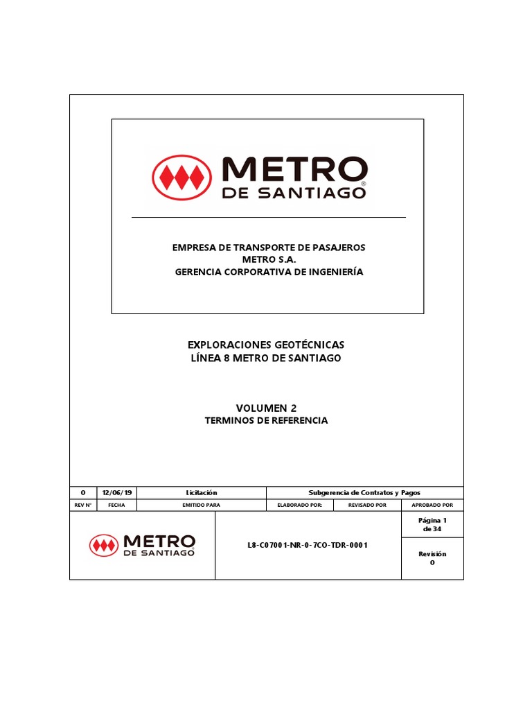 Empresa de Transporte de Pasajeros Metro S.A. Gerencia Corporativa de ...