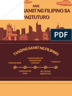 Tanging Gamit NG Filipino Sa Pagtuturo PDF