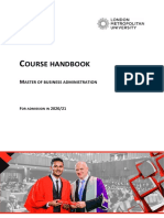 MBA Course Handbook (2020-2021)