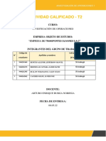 Optimización transporte carga Olivares S.A.C