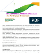 Toleransi Dalam Keberagaman