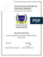 Traning Cover Page - 5 Sem