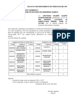 Solicito Reconocimiento de Creditaje Mayor 111