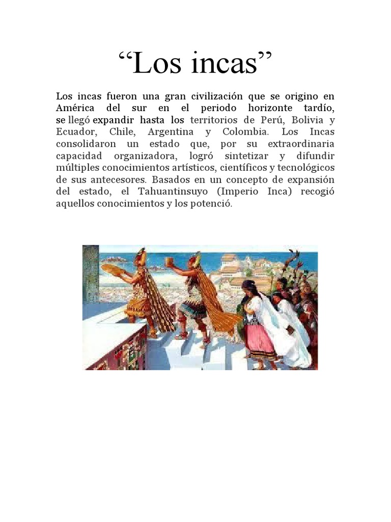 Los Incas de H.P | PDF | Imperio Inca | Machu Picchu