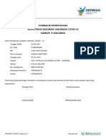 Formulir Pernyataan Registrasi Sasaran Vaksinasi Covid-19 NOMOR: P-266CQ0DZ