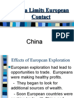 China Limits European Contact