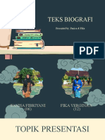 Teks Biografi: Presented By: Fanisa & Fika