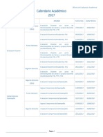 Calendario Academico 2017 Oea PDF