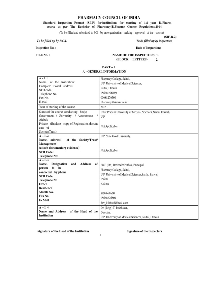 Stand Insp Form PDF PDF Laboratories