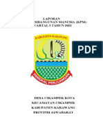 Cover Laporan KPM Posyandu