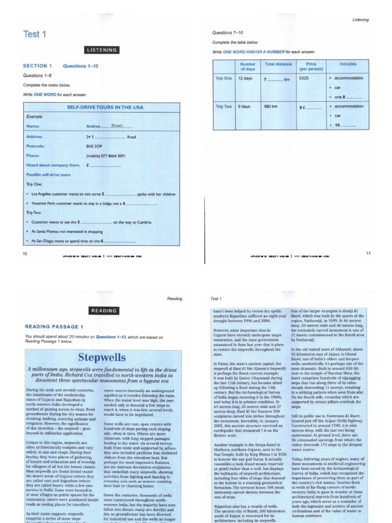 Ielts mock test pdf