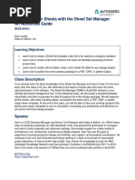 BES219585-L Class Handout BES219585L Managing Your Sheets With The Sheet Set Manager An Advanced Guide Sam Lucido