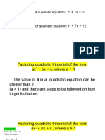 Factoring Quadratic Trinomial#2