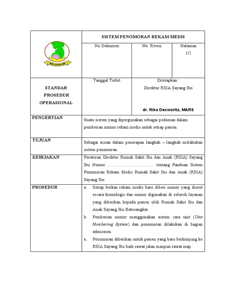 Spo Sistem Penomoran | PDF