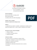 Avaliação III Direito Fiscal