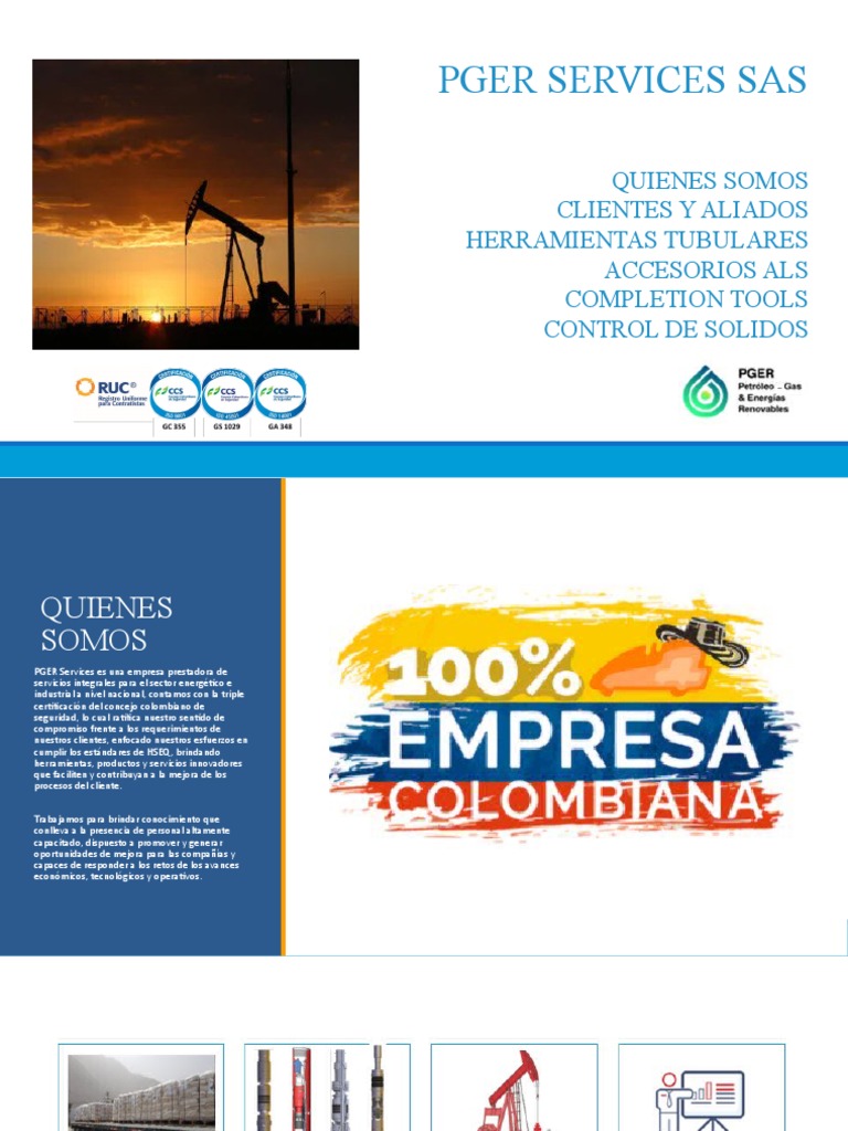 Servicios Integrales de PGER SAS | PDF | Bomba | Tecnologías de gas