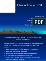 Block 1 - Introduction To HR