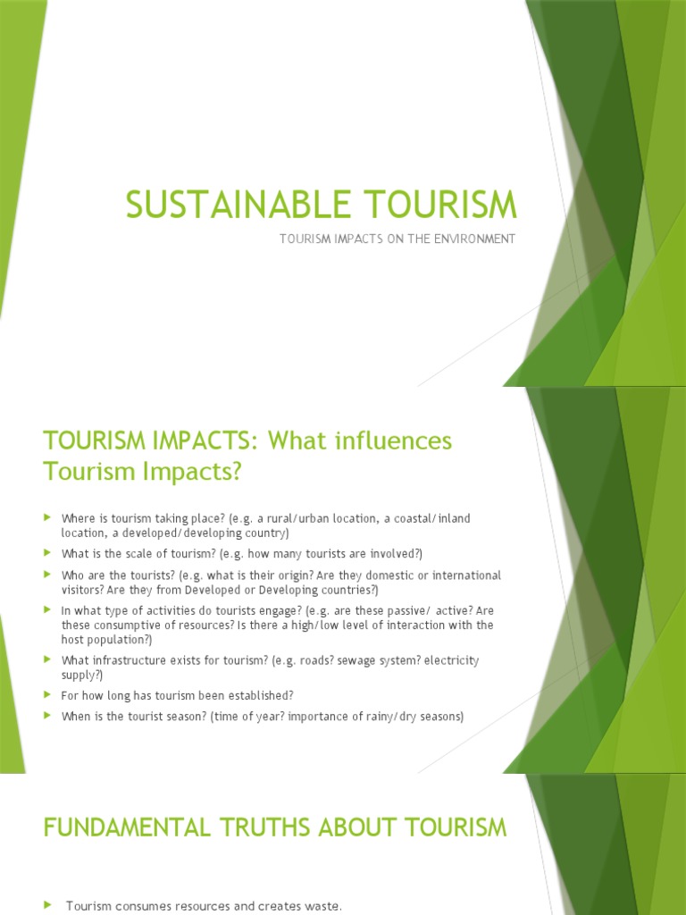 SUSTAINABLE TOURISM ppt 3 - 5.pptx | PDF | Environmental Degradation ...