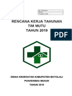 Cover Rencana Kerja Tim Mutu 2019