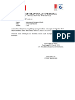 Surat Keterangan Aktif Bekerja PDF