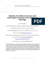 Dignity and Utility of Privacy and Information Sharing in The Digital Big Data Age