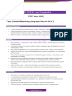 Chemical Weathering Geography Notes For UPSC PDF