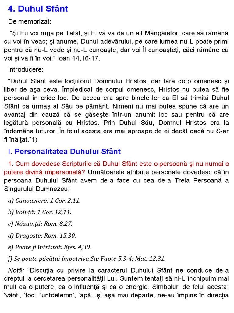 4-Duhul Sfânt | PDF
