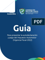 Guía para Presentar Autodeclaración y Pago Del Impuesto Automotor - Vigencia Fiscal 2022 (A)