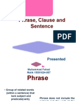 Phrase, Clause, N Sentence