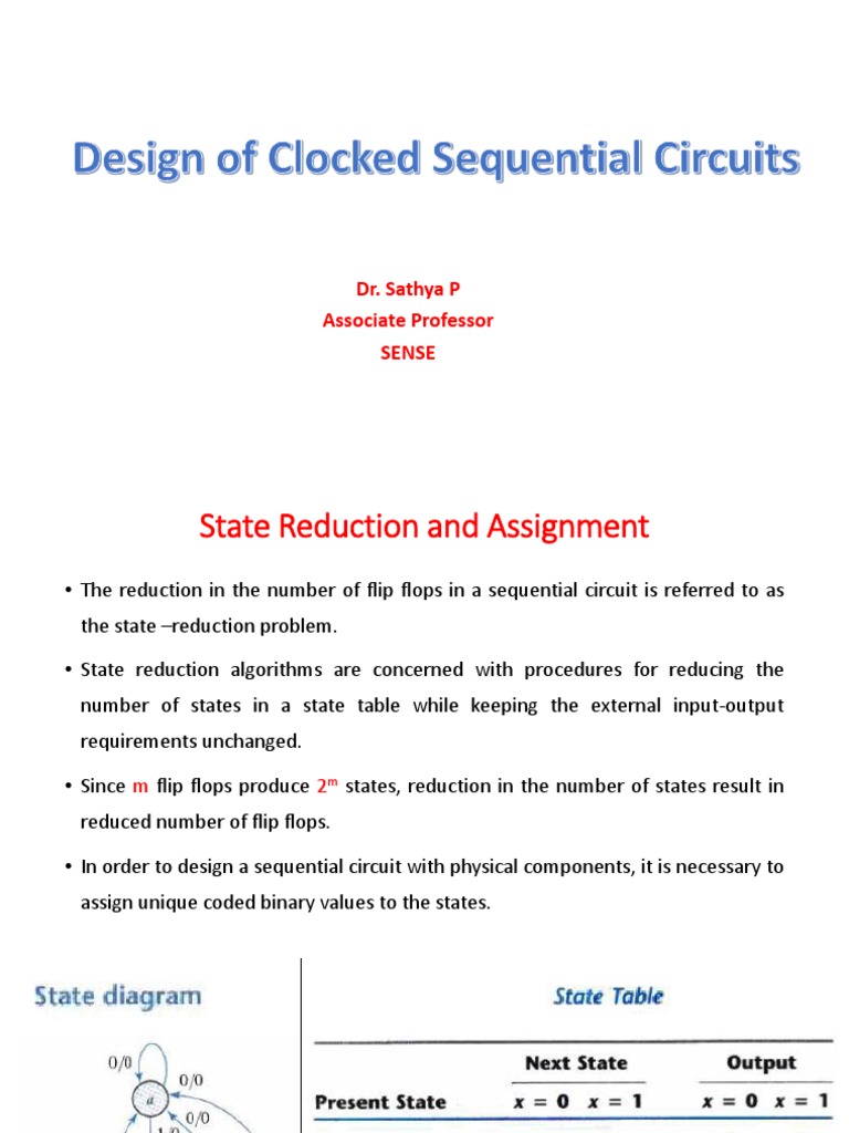 33-Design of Synchronous Sequential Circuits-21!03!2023 | PDF | Logic ...