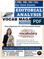 Last 3 Months Vocabulary Magazine by Nimisha Mam October To December PDF