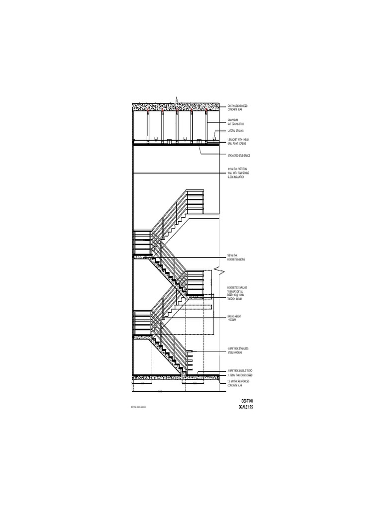 Staircase Section Autocad Drawing (Final) PDF