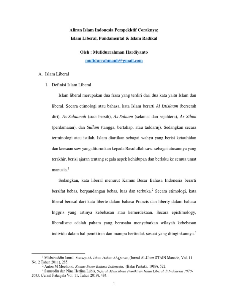 Islam Liberal, Fundamental & Islam Radikal | PDF | Agama & Spiritualitas