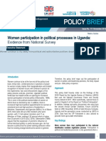 Women Participation in Political Processes in Uganda Evidence From National Survey