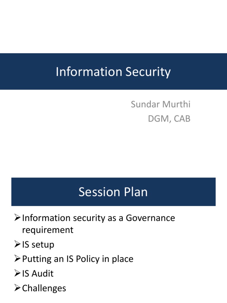 Information Security Governance Overview | PDF | Information Security ...