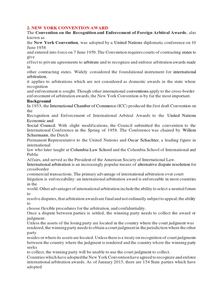 New york and geneva convention pdf arbitration treaty