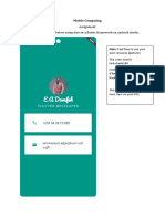 Mobile Computing Assignment