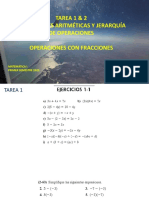 Tarea 1 y 2 2023 Operaciones Jerarquia Signos Fracciones