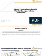 Generalized Models of Porphyry Copper Deposits Anatomy Alteration Zoning and Lithocap Development