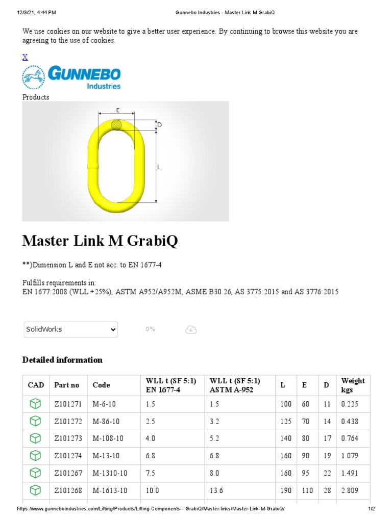 Gunnebo Industries Master Link M GrabiQ PDF