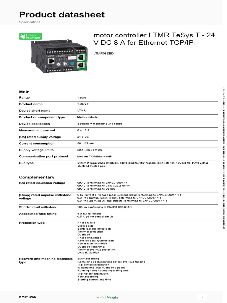 Tesys T LTMR08EBD PDF