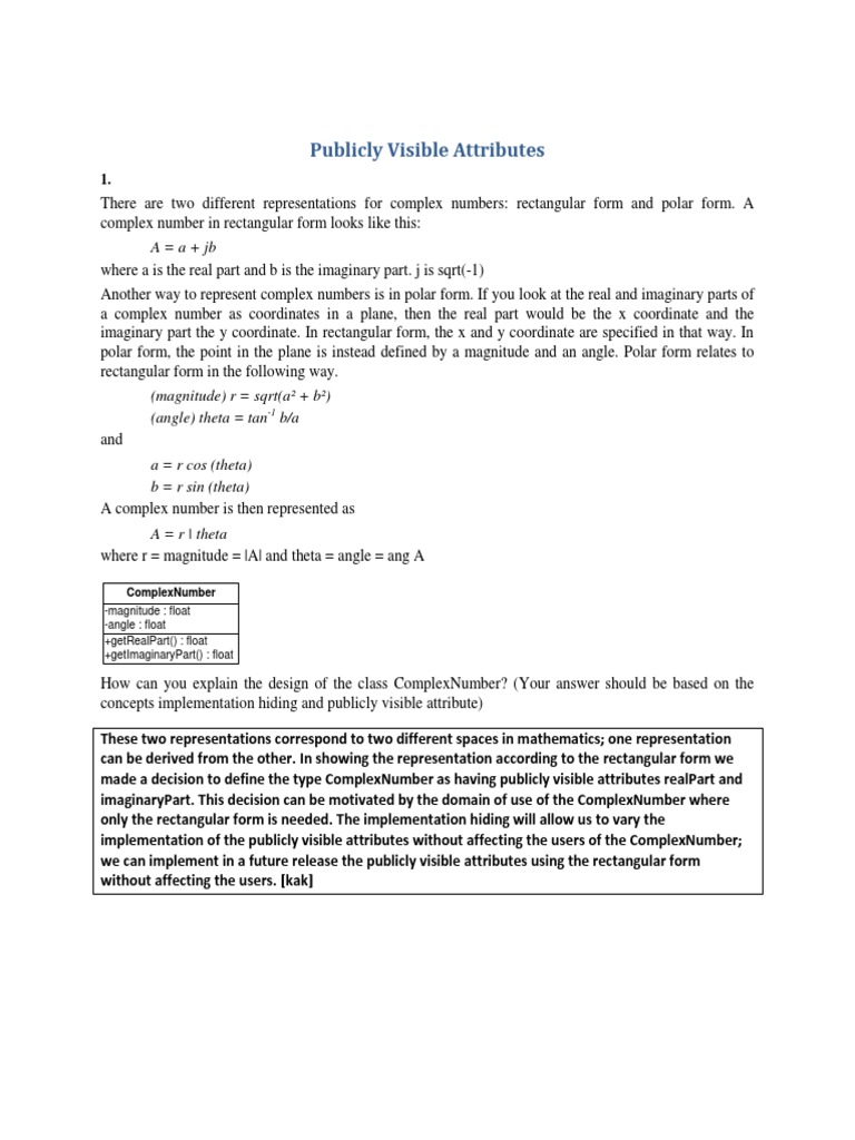 Publicly Visible Attributes | PDF