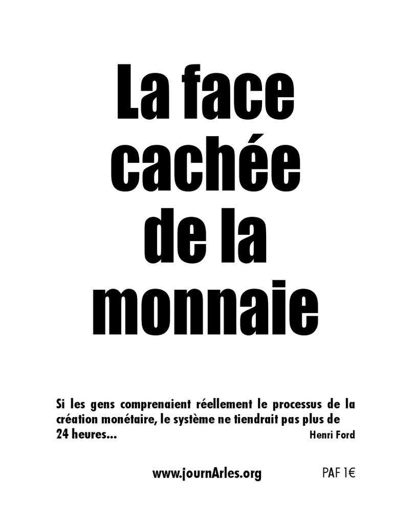 La face cachée de la monnaie | PDF | Droit