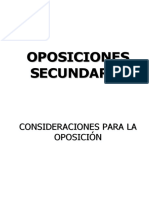 Oposiciones Secundaria: Consideraciones para la prueba escrita y oral