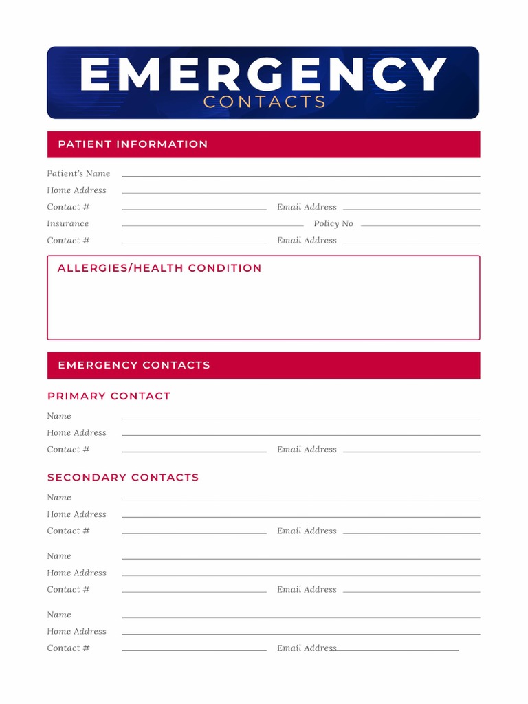 Emergency Contact | PDF